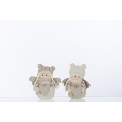 Set de 2 enfants de Noël en résine multicouleur 18x10x18 cm