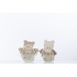 Set de 2 enfants de Noël en résine multicouleur 18x10x18 cm