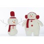Set de 2 bonhommes de neige en résine multicouleur 20x17x45 cm Set de 2 bonhommes de neige en résine multicouleur 20x17x45 cm