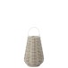 Lanterne tissée en plastique crème 33x33x47 cm Lanterne tissée en plastique crème 33x33x47 cm