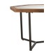 Set de 3 tables d'appoint hexagone en verre et bois marron Set de 3 tables d'appoint hexagone en verre et bois marron