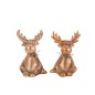 Set de 2 élans en porcelaine cuivre 15x13.5x21 cm Set de 2 élans en porcelaine cuivre 15x13.5x21 cm