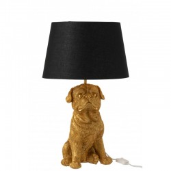 Lámpara perro de resina multicolor 52x31x36 cm