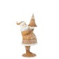 Papá Noel de resina marrón 22.5x16.5x43 cm
