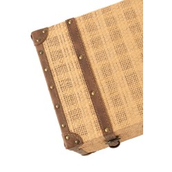 Set de 3 coffres en bois beige et marron L24 à 34cm H12 à 15cm