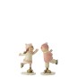 Set de 2 enfants en résine multicouleur 9.5x6x15.5 cm