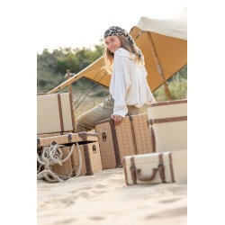 Set de 3 coffres en bois beige et marron L24 à 34cm H12 à 15cm