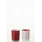 Set de 2 photophores casse-noisette en verre multicouleur 10x10x12.5 cm Set de 2 photophores casse-noisette en verre multicouleur 10x10x12.5 cm