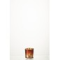 Photophore en verre marron 7.3x7.3x8 cm Photophore en verre marron 7.3x7.3x8 cm