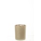 Portavelas de vidrio beige 10x10x12.5 cm Portavelas de vidrio beige 10x10x12.5 cm