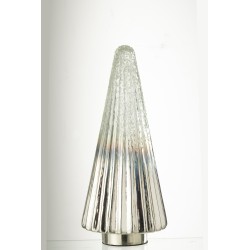 Sapin de Noël décoratif en verre multicouleur 14x14x36 cm