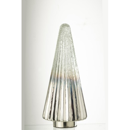 Albero di Natale decorativo in vetro multicolore 14x14x36 cm