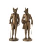 Set de 2 renards gentleman en résine Bronze 15x12.5x41.5 cm Set de 2 renards gentleman en résine Bronze 15x12.5x41.5 cm