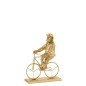 Macaco em bicicleta em resina dourada 20x12,5x27,5 cm Macaco em bicicleta em resina dourada 20x12,5x27,5 cm