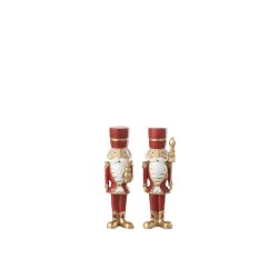 Set de 2 casse-noisettes en résine multicouleur 4.5x3.5x15.5 cm