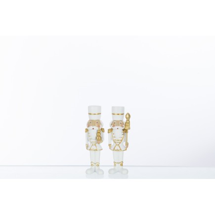Set de 2 cascanueces de resina multicolor 4.5x3.5x15.5 cm