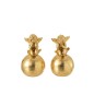 Set de 2 anges en résine Or 9,5x9,5x17cm