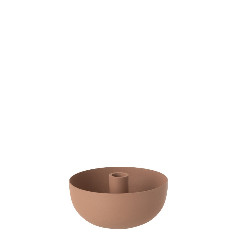 Photophore bol en métal rose 15x17x7cm Photophore bol en métal rose 15x17x7cm