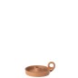 Bougeoir rond plat en aluminium pêche 15x12x5cm Bougeoir rond plat en aluminium pêche 15x12x5cm
