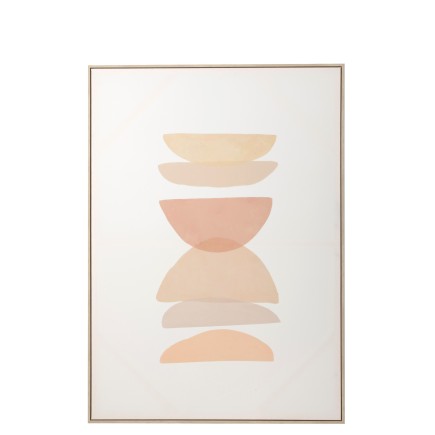 Tableau de formes en plastique beige 100x140cm