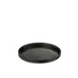 Plateau rond avec bords en métal noir D35cm Plateau rond avec bords en métal noir D35cm