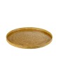 Plateau rond avec bords en métal ocre D50cm Plateau rond avec bords en métal ocre D50cm