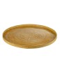 Plateau rond avec bords en métal ocre D60cm Plateau rond avec bords en métal ocre D60cm