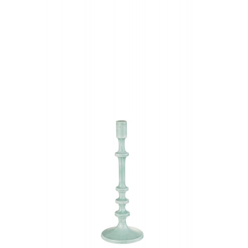 Lámpara clásica de aluminio azul de 35 cm de altura