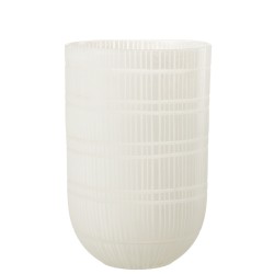 VASE ROND TAILLE VERRE BLANC