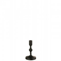 Lámpara de araña de 1 vela de aluminio negro 12x21cm