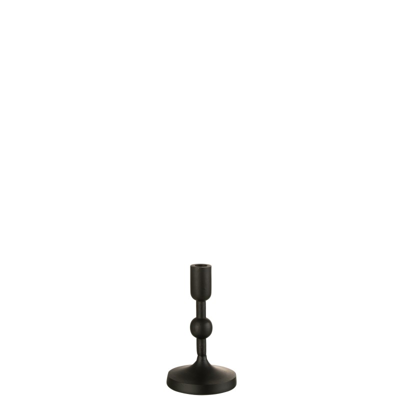 Chandelier 1 bougie en aluminium noir 12x21cm Chandelier 1 bougie en aluminium noir 12x21cm