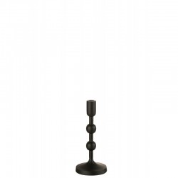 Lámpara de araña de 1 vela de aluminio negro 12x29cm