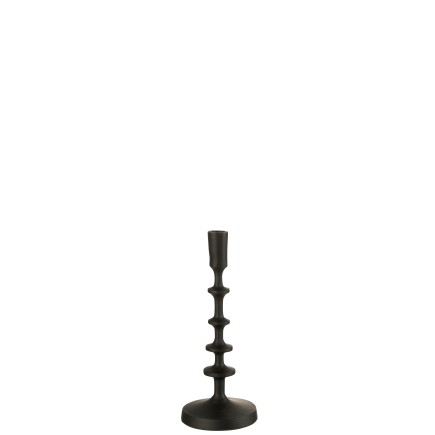 Chandelier 1 bougie en aluminium noir 12x32cm