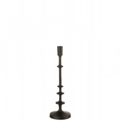 Lámpara de araña de 1 vela de aluminio negro 12x42cm