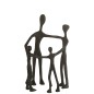 Statue d'une famille en cercle en aluminium noir 22x31cm Statue d'une famille en cercle en aluminium noir 22x31cm