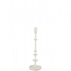 Lámpara de araña de 1 vela de aluminio blanco de 42 cm de altura