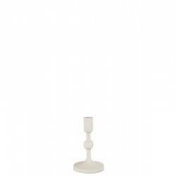 Lámpara de araña con una bola y una vela de aluminio blanco de 21 cm de altura