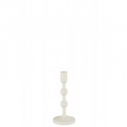 Lámpara de araña de 1 vela de aluminio blanco de 28 cm de altura