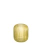 Vase droit en verre jaune L14*l14*H17cm Vase droit en verre jaune L14*l14*H17cm