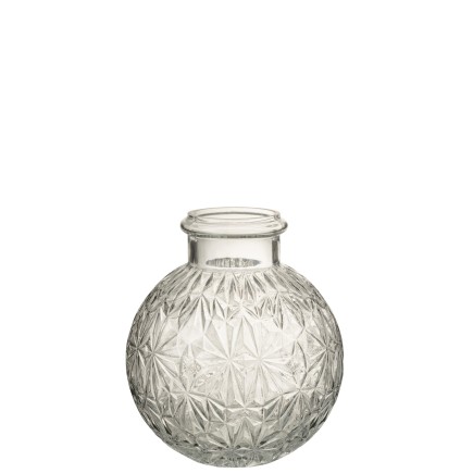 Vase boule en verre transparent L18*l18*H21cm