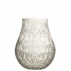Vase en verre transparent L22*l22*H28cm