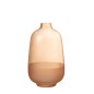 Vase en verre couleur pêche L15*l15*H27cm Vase en verre couleur pêche L15*l15*H27cm