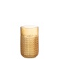 Vase en verre orange avec motif L11*l11*H22cm