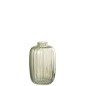 Vase en verre vert 13.5x13.5x20 cm Vase en verre vert 13.5x13.5x20 cm