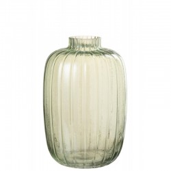 Vase en verre vert 20x20x29.5 cm