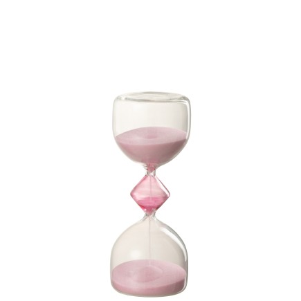 Sablier 10 minutes en verre orange 7.5x7.5x19 cm