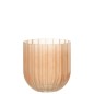 Vase avec ligne en verre rose 15x15x16 cm Vase avec ligne en verre rose 15x15x16 cm