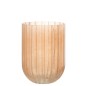 Vase avec ligne en verre rose 15x15x21 cm Vase avec ligne en verre rose 15x15x21 cm