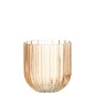 Vase avec ligne en verre rose 15x15x16 cm Vase avec ligne en verre rose 15x15x16 cm