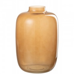 Vase en verre orange 17x17x27 cm